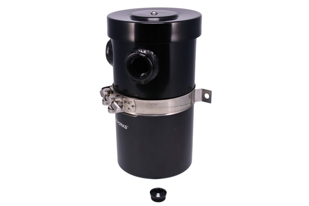 Raceworks Catch Can Internal Breather Tank 2.4L With Drain Tap Black – Y Ports