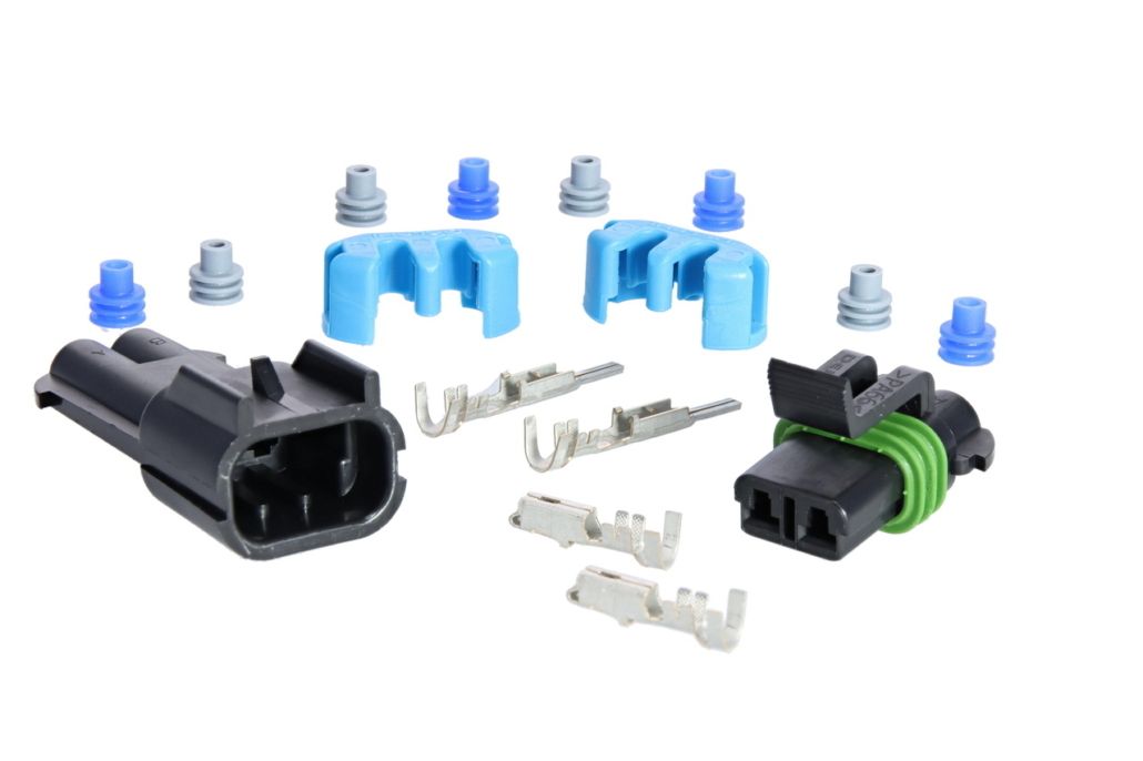 RACEWORKS 2- pin Male/Female Connector Plug Set E85 Safe suit Walbro 460 etc