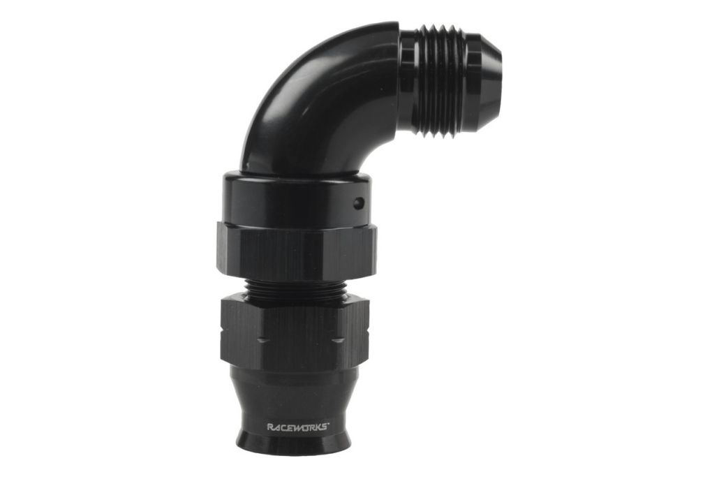 Raceworks Hard Line To Male AN 90Deg Adapters