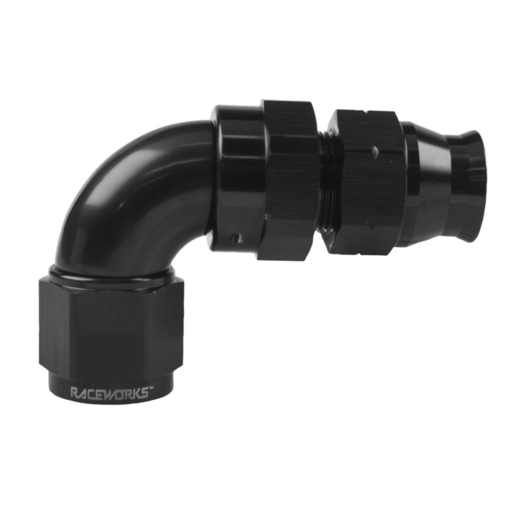 Raceworks Hard Line To Female AN 90 Degree Adapter