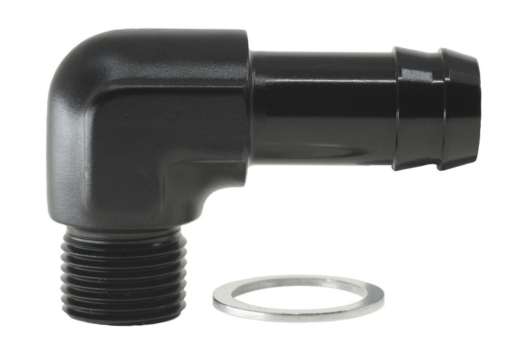 Raceworks M18x1.5 90 degree Metric Male to 5/8″ Barb