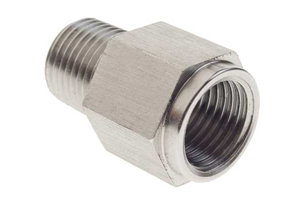Raceworks 1/8 Npt Male To M10 x 1.0 Female Stainless Adapter