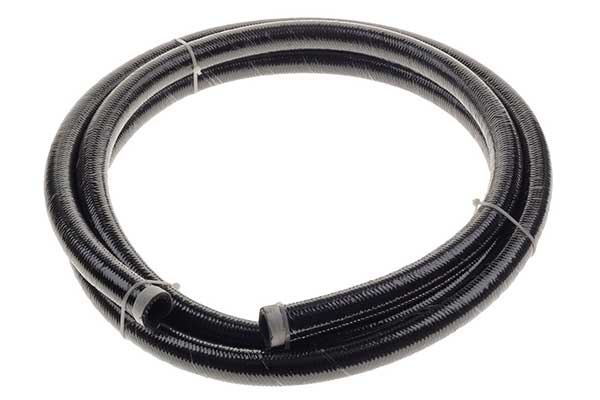 RACEWORKS 140 Series Black Stainless Braid over Rubber Hose