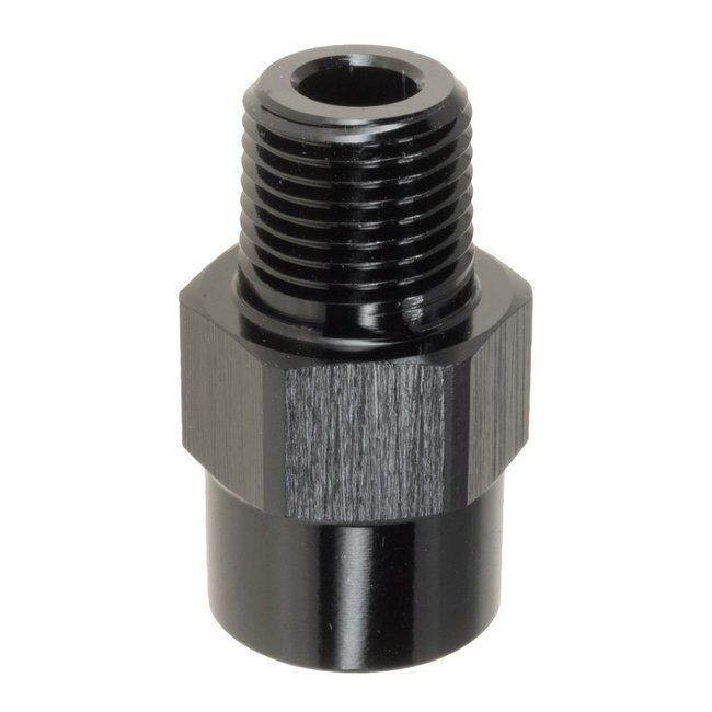Raceworks Designed for Bosch M10x1.0 Sensors to Suit 1/8" NPT Male - Black Aluminium
