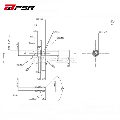 PSR Turbo Water Cooling Fitting Kit -6 AN for PT/X28 PT/X30 PT/X35 GEN I/II PSR3584 GEN2 PTG25 PTG30 PTG35 PTG42