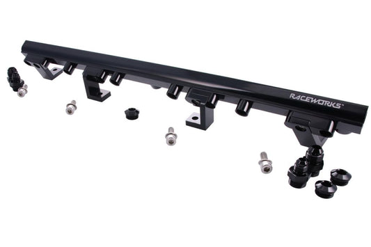 Raceworks Fuel Rail EF EL AU BA BF Ford Falcon 4L SOHC Intech & Barra – Black