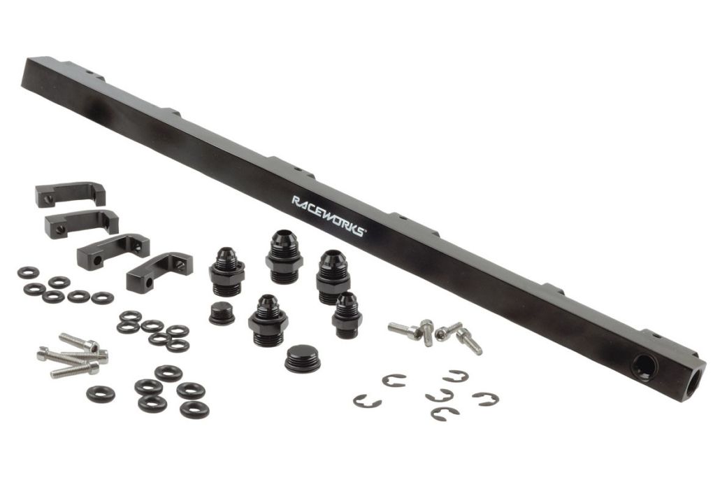 Raceworks Fuel Rail fits Holden VL Turbo RB30T Black