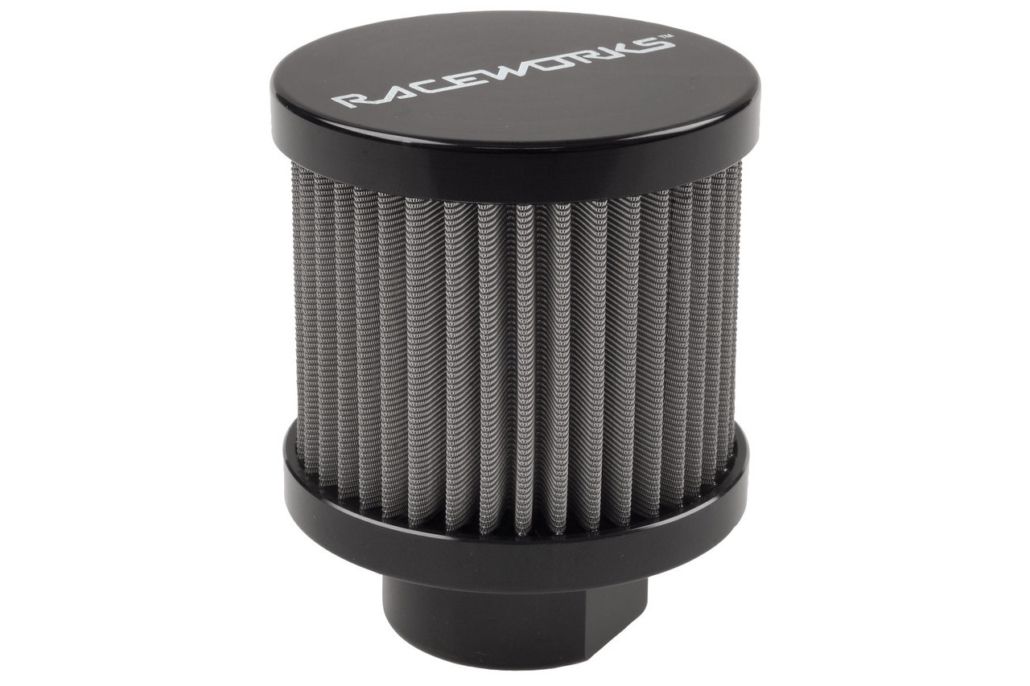 Raceworks AN-10 Small Catch Can Breather – Black