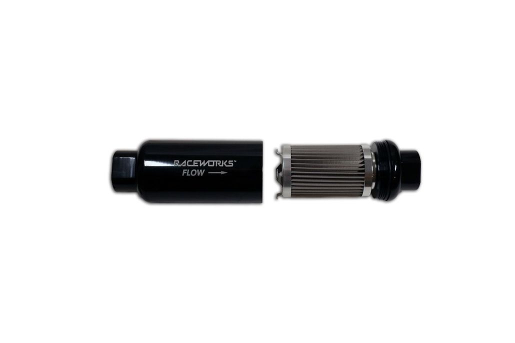 Raceworks 10 Micron Stainless Element Billet Fuel Filter