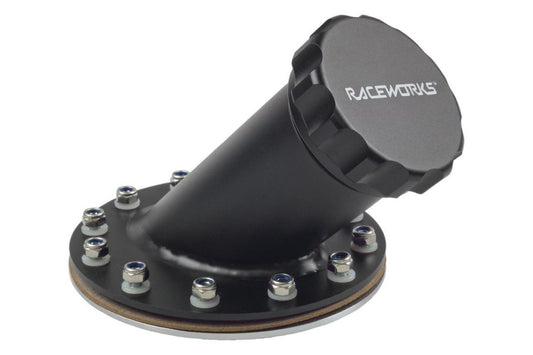 Raceworks Gen1 Black Billet Aluminium Fuel Cell Cap 45 Degrees