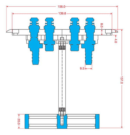 Raceworks Fuel Pump Hanger Suits Single/Twin 39mm-40mm Pumps