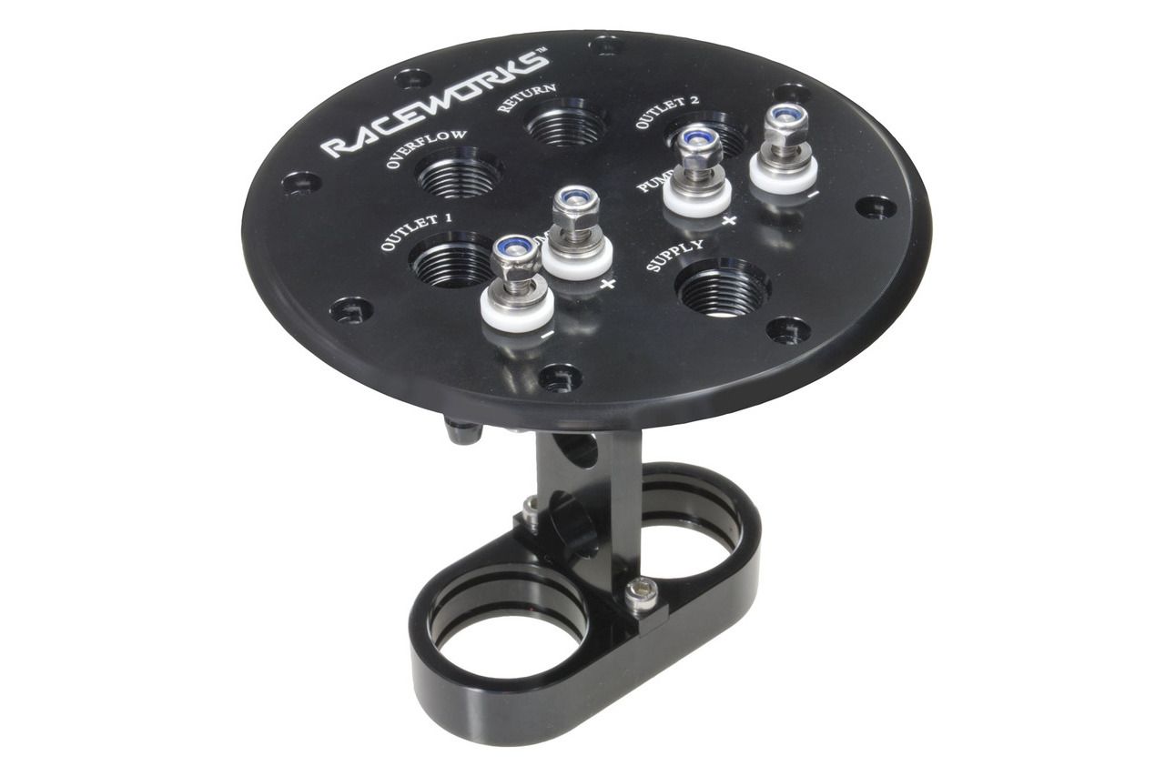 Raceworks Fuel Pump Hanger Suits Single/Twin 39mm-40mm Pumps
