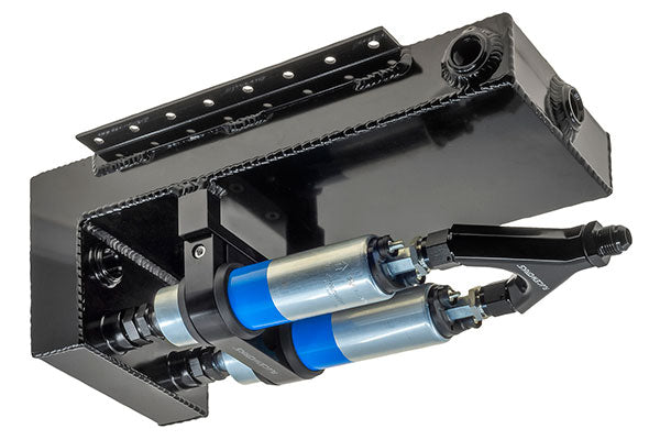 Raceworks 2.5L Undercar Surge Tank Suit Twin Pumps – Black