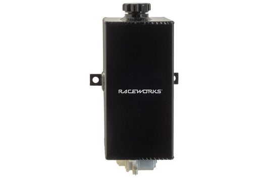 Raceworks Black Aluminium Vertical Washer Bottle With Pump – Black