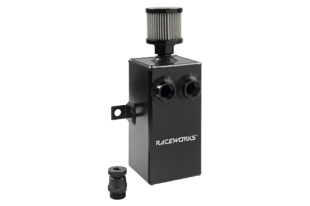 Raceworks Black Catch Can With Drain Tap 1L