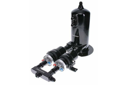 Raceworks 2.5L Surge Tank AN-8 Single/Dual Outlet – Black