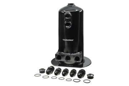 Raceworks 2.5L Surge Tank AN-8 Single/Dual Outlet – Black