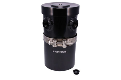 Raceworks Catch Can Internal Breather Tank 2.4L With Drain Tap Black – Y Ports