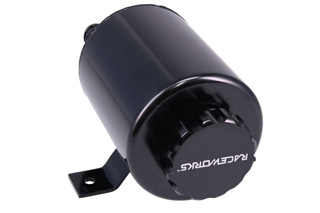 Raceworks Round Power Steering Reservoir – Black