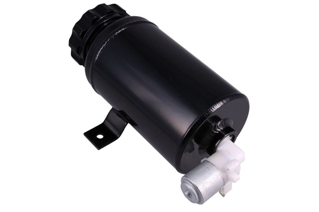 Raceworks Round Washer Bottle Tank With Pump 1L – Black