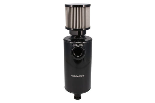Raceworks Round Catch Can AN-12 External Breather 1L – Black