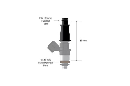 HALTECH - Fuel Injector Adapter - 10.5mm 1/2 to Full Length