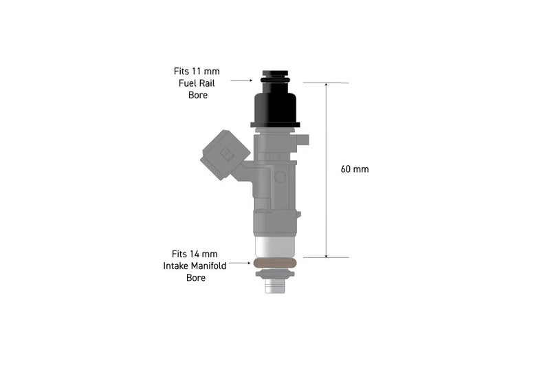 HALTECH - Fuel Injector Adapter - 11mm 3/4 to Full Length