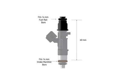 HALTECH - Fuel Injector Adapter - 14mm 3/4 to Full Length