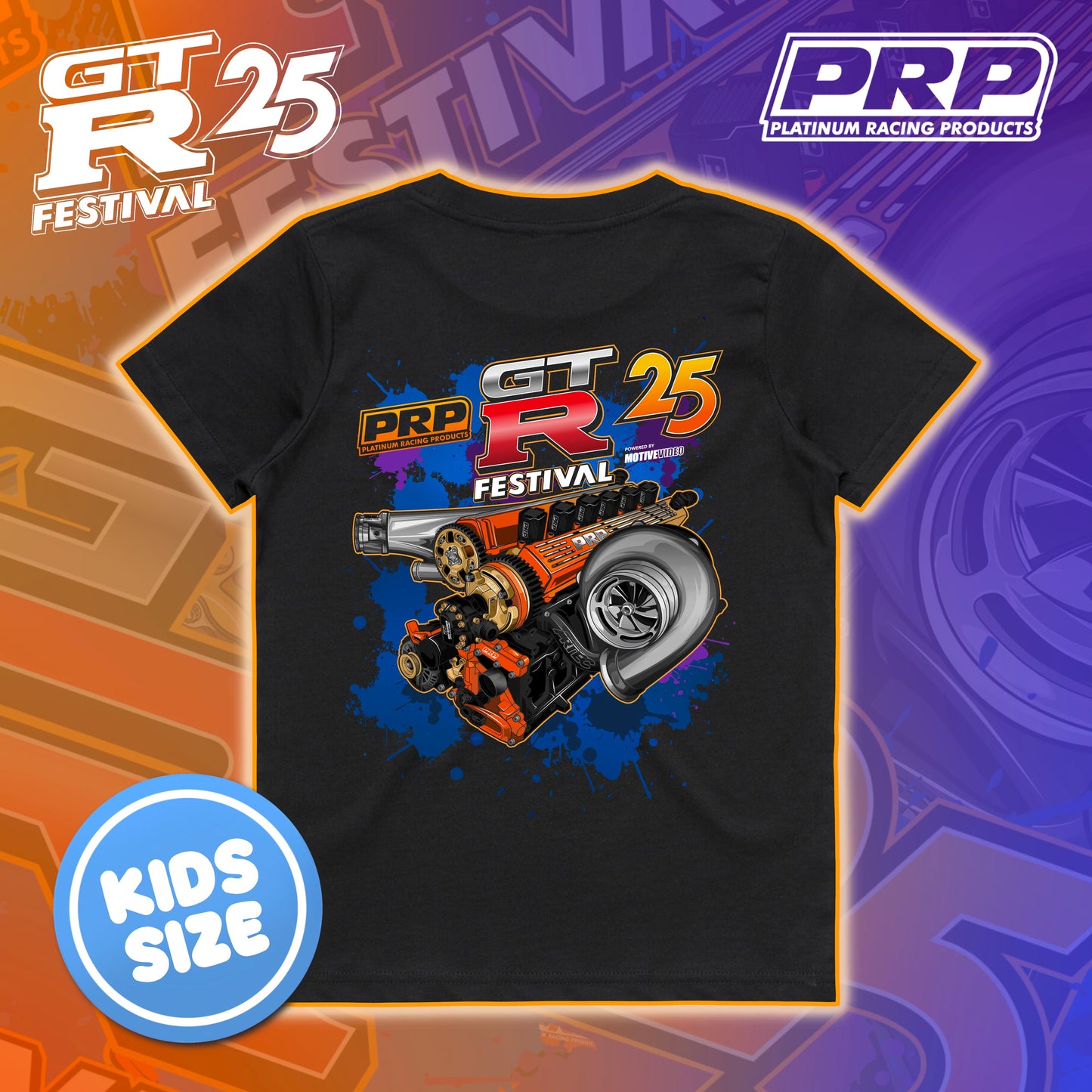 PRP 2025 GTR Festival Engine Kids Shirt