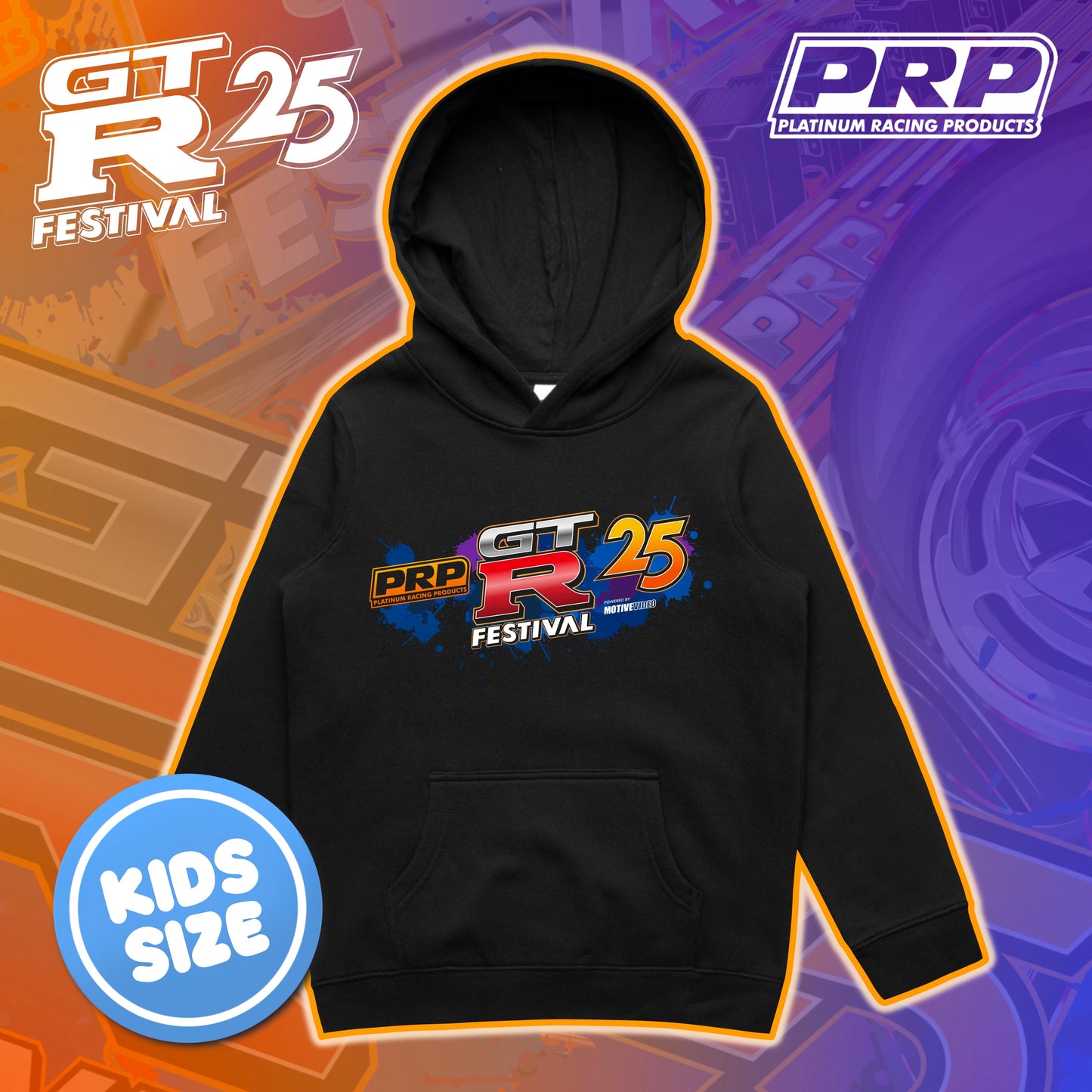 PRP 2025 GTR Festival Engine Kids Hoodie