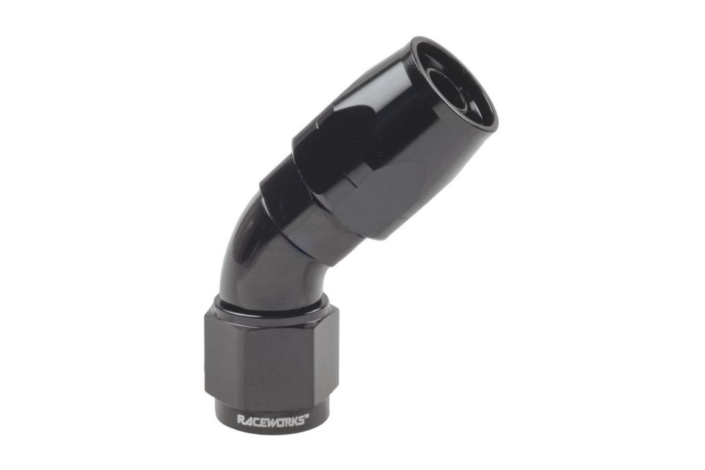 Raceworks  "AN" 45 degree 100 Series Cutter Hose End