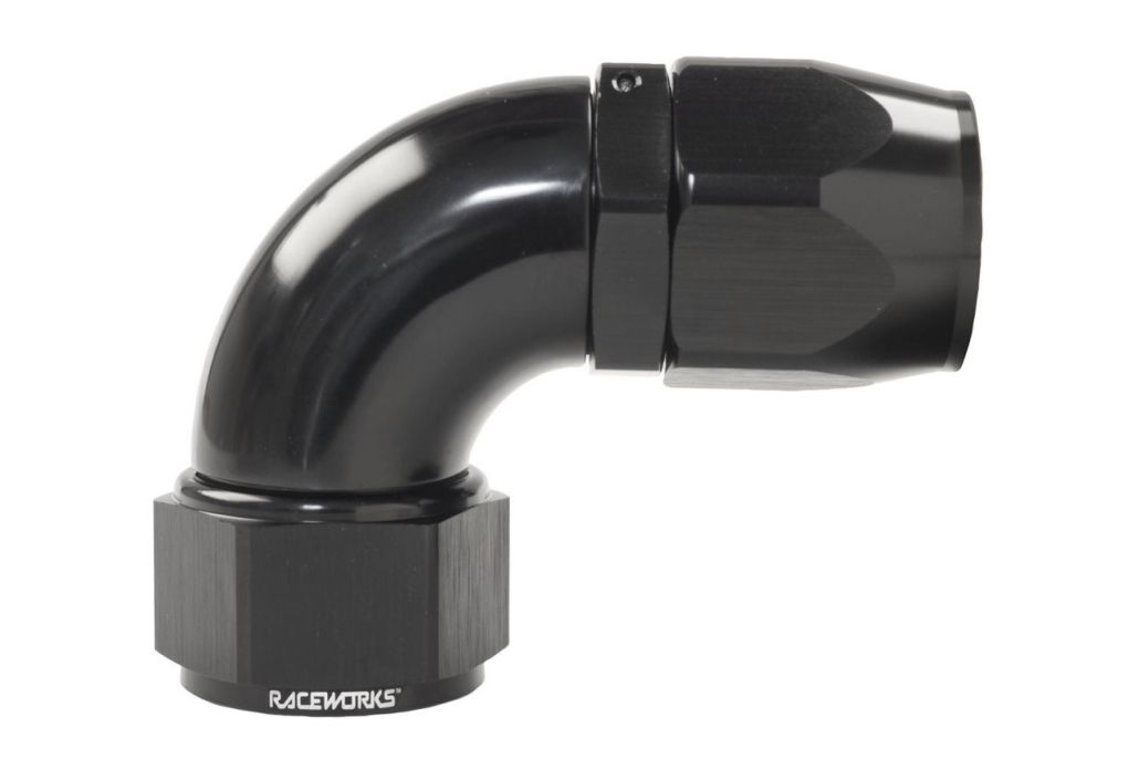 Raceworks  "AN" 90 degree 100 Series Cutter Hose End