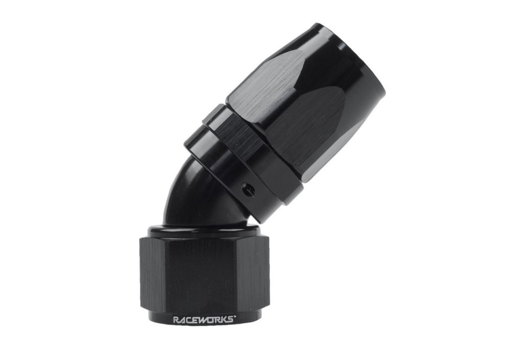 Raceworks  "AN" 45 degree 110 Series Taper Hose End