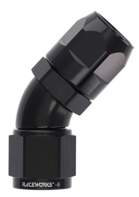 Raceworks Teflon Hose Fitting AN-8 45 Deg
