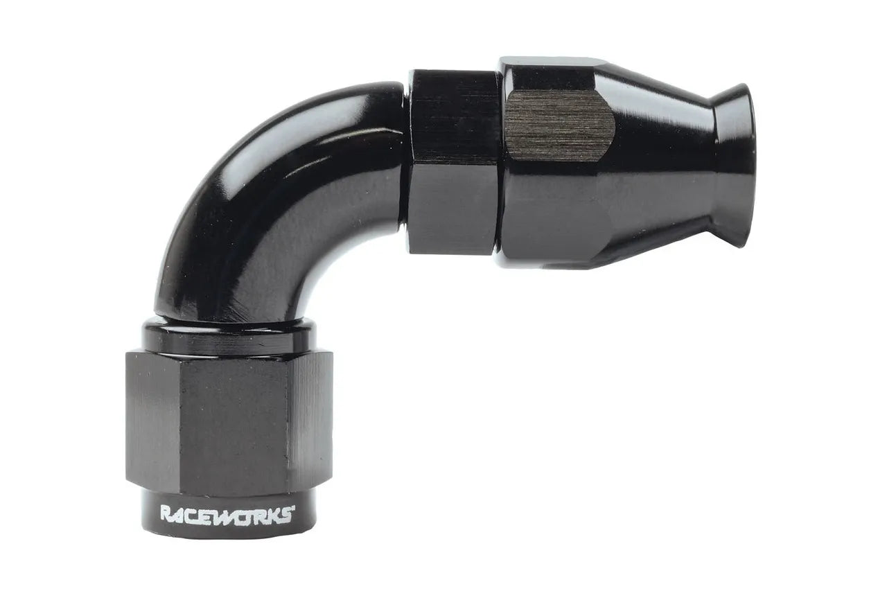 Raceworks Teflon Hose Fitting AN-8 90 Deg