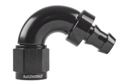 Raceworks  "AN" 120 degree 400 Series Push Lock Hose End