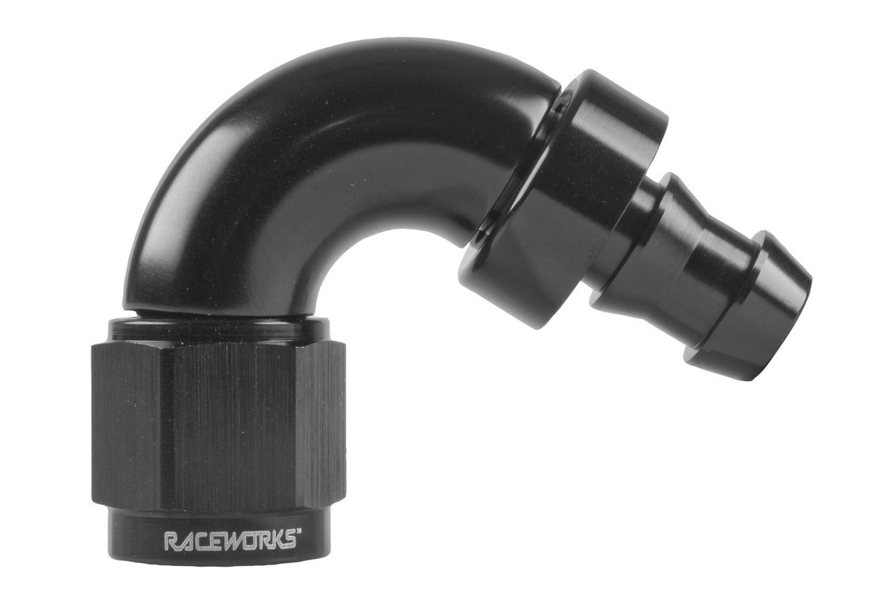 Raceworks  "AN" 120 degree 400 Series Push Lock Hose End