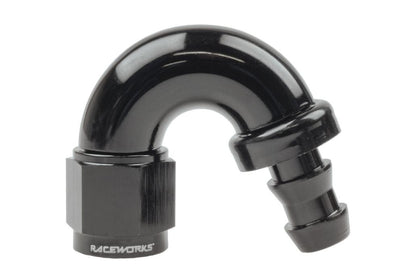 Raceworks  "AN" 150 degree 400 Series Push Lock Hose End