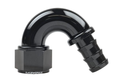 Raceworks  "AN" 150 degree 400 Series Push Lock Hose End