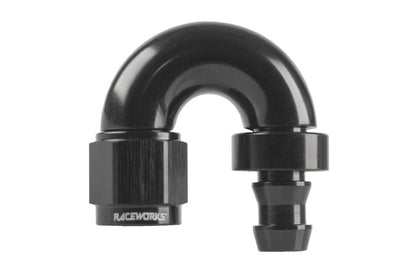 Raceworks  "AN" 180 degree 400 Series Push Lock Hose End
