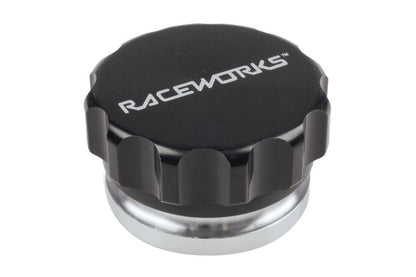 Raceworks 1.5″ / 38mm Aluminium Weld On Filler With Female Cap – Black