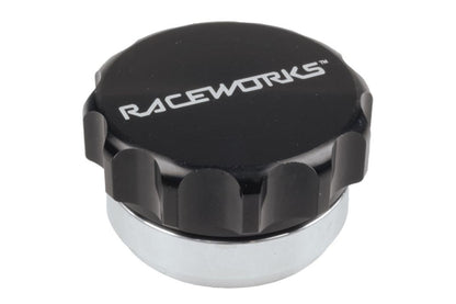 Raceworks 1.5″ / 38mm Aluminium Weld On Filler With Male Cap – Black