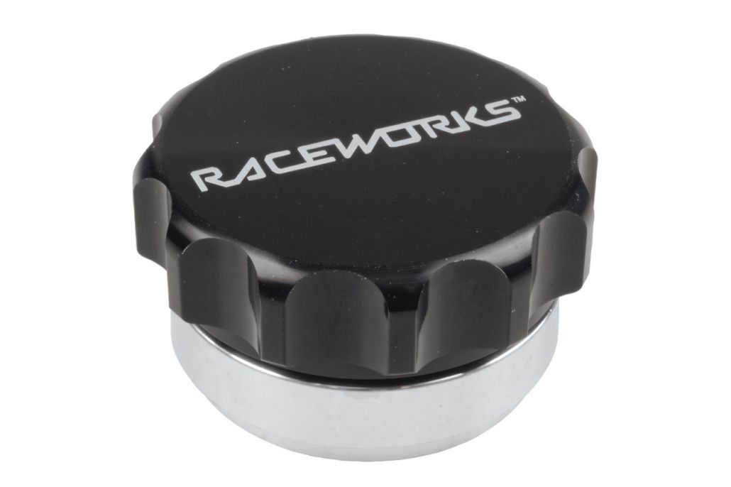 Raceworks 2″ / 51mm Aluminium Weld On Filler With Male Cap – Black